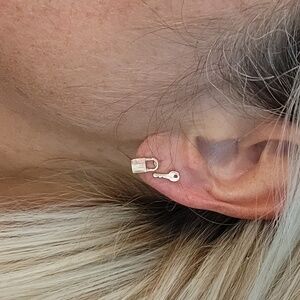 LOCK AND KEY STUD EARRINGS